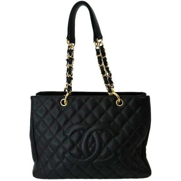 CHANEL Grand Shopping GST Caviar Leather Tote Bag Black- Sold